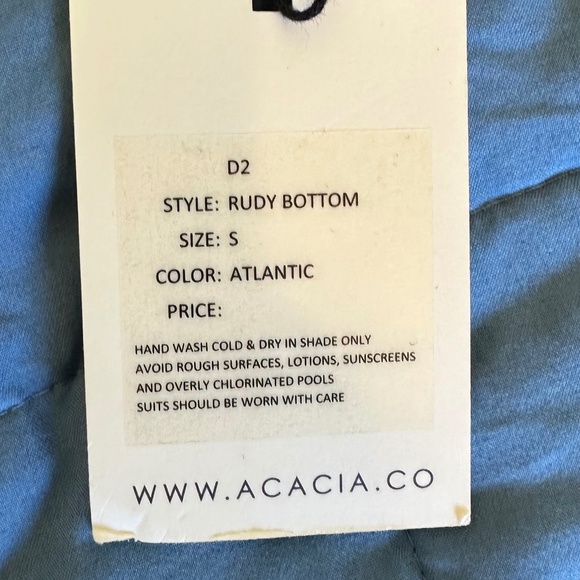 Acacia Swimwear Size S Rudy Bottoms in Atlantic Print NWT - Picture 3 of 4